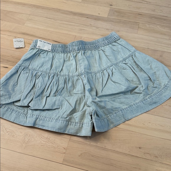 Free People-We The Free Fleur Denim Shorts-New-M-Boho - Picture 4 of 4